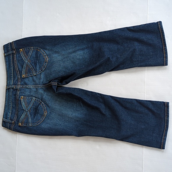 Nobo Distressed Studded Heart Capri Jeans Y2K Junior 13 Blue - Picture 10 of 16